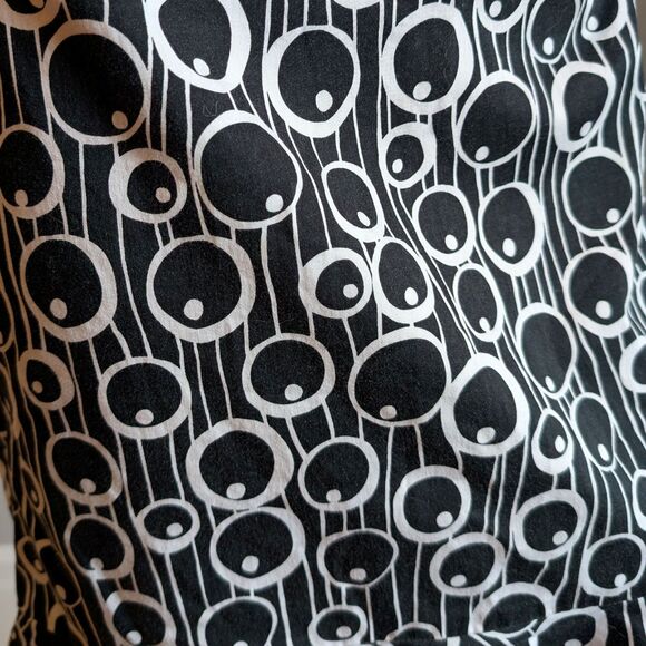 Vintage Y2K Sara Jane Graphic Print Mini Skirt Polka Dot Eyeball Surreal Size 6 - Picture 7 of 11